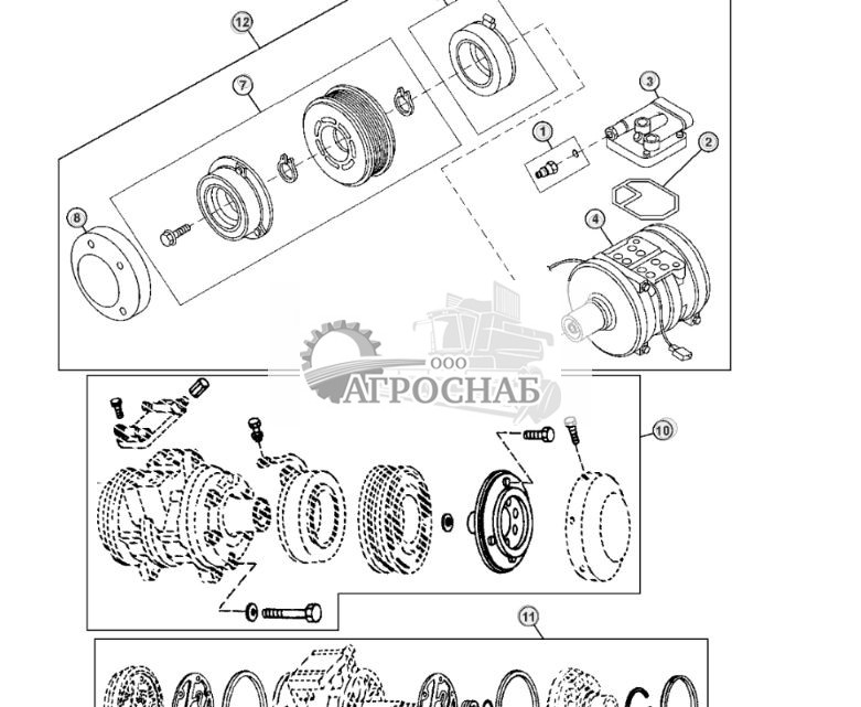 Компрессор кондиционера воздуха, компоненты ( - 637333) - ST3572 512.jpg